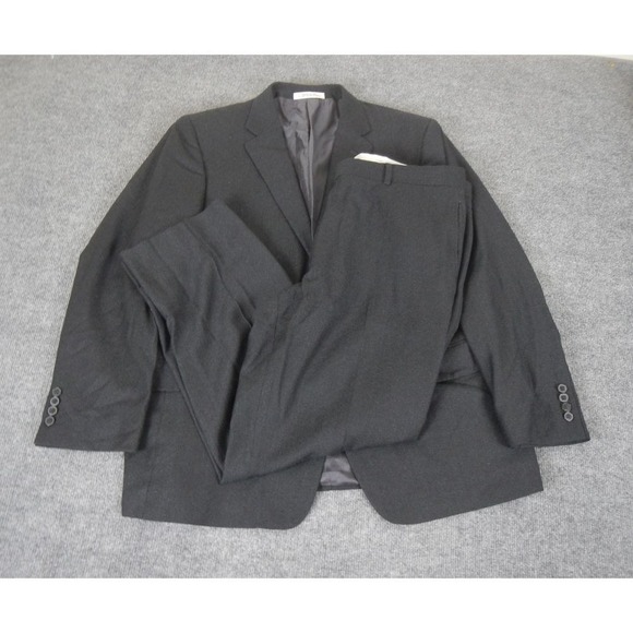 Joseph Abboud Premium Reda Wool 2 Piece Suit Blazer Pants 44R‎ x 36W Gray